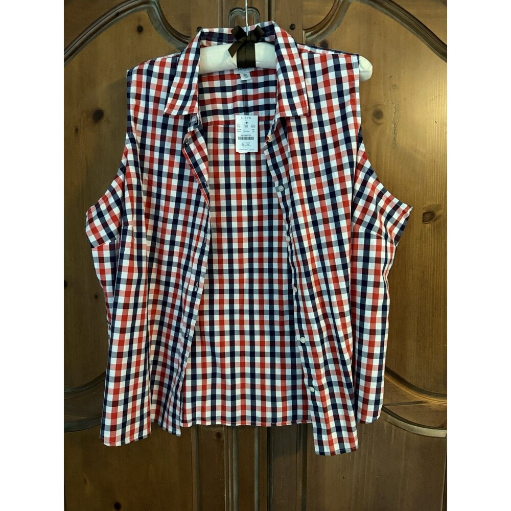 J Crew Button Up Sleeveless Shirt